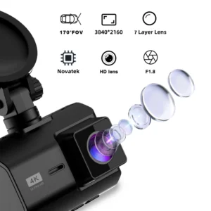 Wireless 2 Inch Dashcam 4k With HD Lens